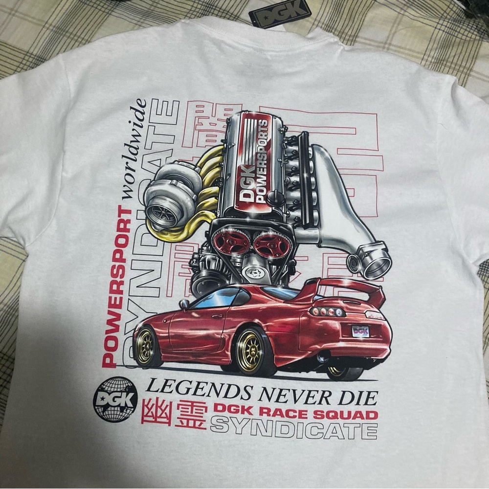 DGK toyota Supra JDM racing shirt legends never die powersport race medium car